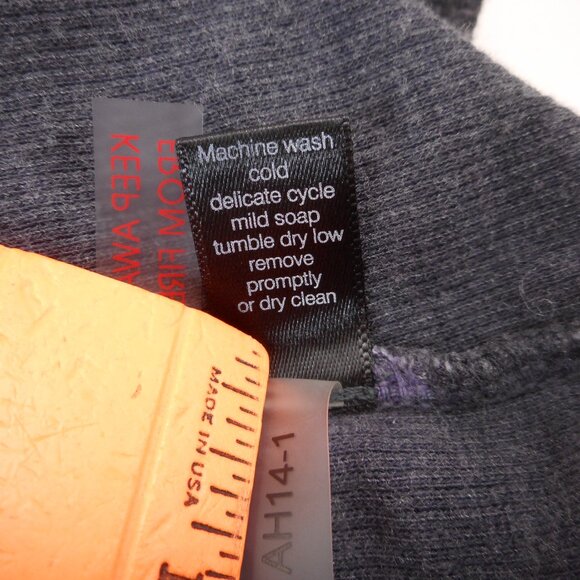 Peruvian Connection Women's L Ribbed Tank Top Pima Cotton Modal Blend Charcoal - Picture 8 of 10